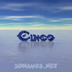 cinco in Horizon style - 3D name wallpaper