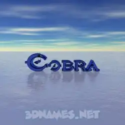 cobra in Horizon style - 3D name wallpaper