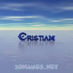 cristiam in Horizon style - 3D name wallpaper