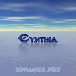 cynthia in Horizon style - 3D name wallpaper