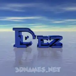 dez in Horizon style - 3D name wallpaper