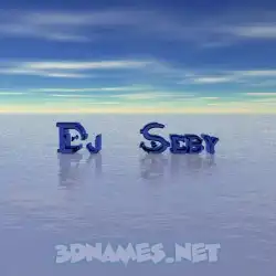 dj   seby in Horizon style - 3D name wallpaper
