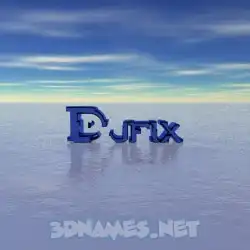 djfix in Horizon style - 3D name wallpaper