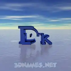 dk in Horizon style - 3D name wallpaper