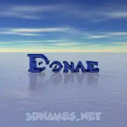 donae in Horizon style - 3D name wallpaper