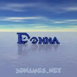 donna in Horizon style - 3D name wallpaper