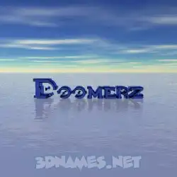 doomerz in Horizon style - 3D name wallpaper