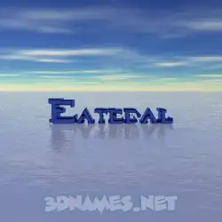 eatedal in Horizon style - 3D name wallpaper