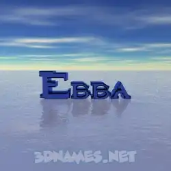 ebba in Horizon style - 3D name wallpaper