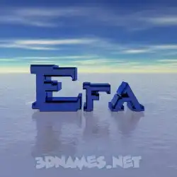 efa in Horizon style - 3D name wallpaper