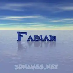 fabian in Horizon style - 3D name wallpaper