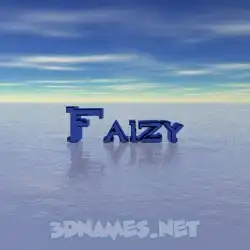 faizy in Horizon style - 3D name wallpaper