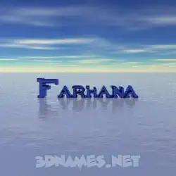 farhana in Horizon style - 3D name wallpaper