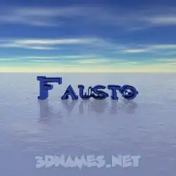 fausto in Horizon style - 3D name wallpaper