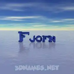 fjgfn in Horizon style - 3D name wallpaper
