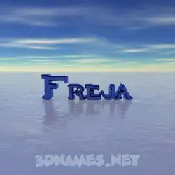 freja in Horizon style - 3D name wallpaper