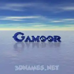 gamoor in Horizon style - 3D name wallpaper
