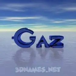 gaz in Horizon style - 3D name wallpaper