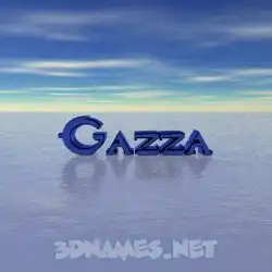 gazza in Horizon style - 3D name wallpaper
