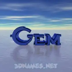 gem in Horizon style - 3D name wallpaper