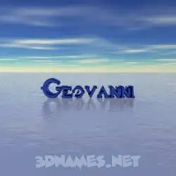 geovanni in Horizon style - 3D name wallpaper
