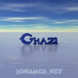 ghazi in Horizon style - 3D name wallpaper