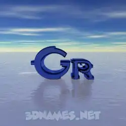 gr in Horizon style - 3D name wallpaper