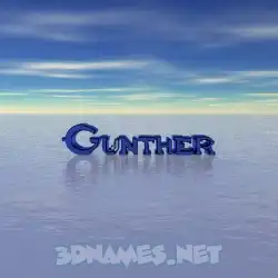 gunther in Horizon style - 3D name wallpaper