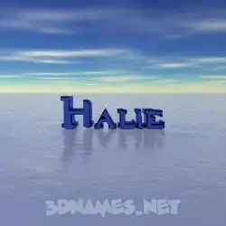 halie in Horizon style - 3D name wallpaper