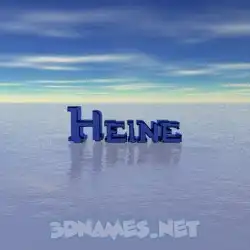 heine in Horizon style - 3D name wallpaper
