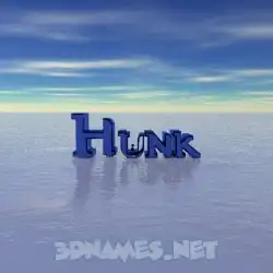 hunk in Horizon style - 3D name wallpaper