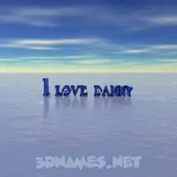 i love danny in Horizon style - 3D name wallpaper