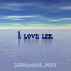 i love lee in Horizon style - 3D name wallpaper