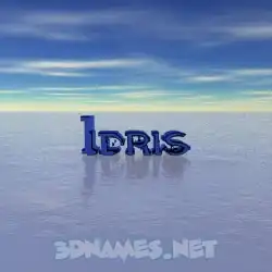 idris in Horizon style - 3D name wallpaper