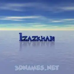 izazkhan in Horizon style - 3D name wallpaper
