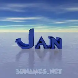 jan in Horizon style - 3D name wallpaper
