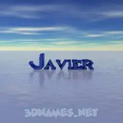 javier in Horizon style - 3D name wallpaper