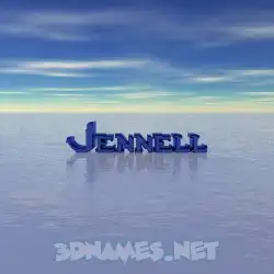 jennell in Horizon style - 3D name wallpaper
