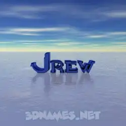 jrew in Horizon style - 3D name wallpaper