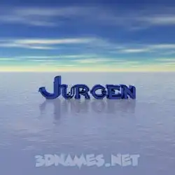 jurgen in Horizon style - 3D name wallpaper