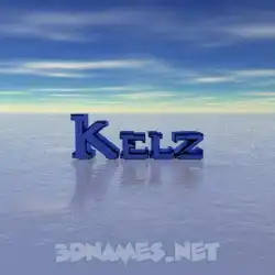 kelz in Horizon style - 3D name wallpaper