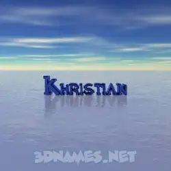 khristian in Horizon style - 3D name wallpaper