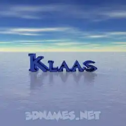 klaas in Horizon style - 3D name wallpaper