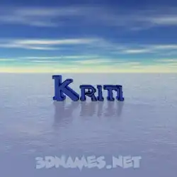 kriti in Horizon style - 3D name wallpaper
