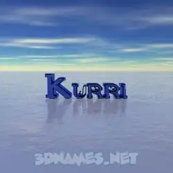 kurri in Horizon style - 3D name wallpaper