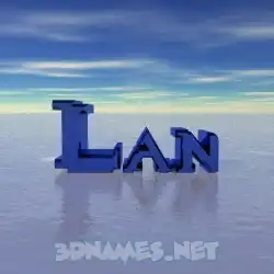 lan in Horizon style - 3D name wallpaper