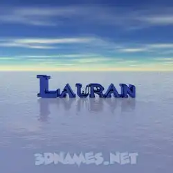 lauran in Horizon style - 3D name wallpaper