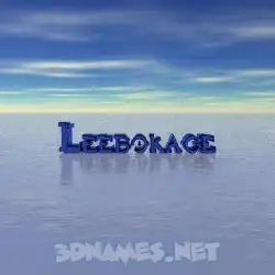leebokage in Horizon style - 3D name wallpaper