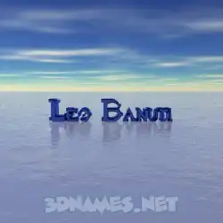 leo banuti in Horizon style - 3D name wallpaper