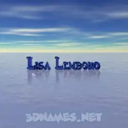 lisa lembong in Horizon style - 3D name wallpaper